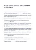MSSC Quality Practice Test Questions and Answers