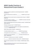 MSSC Quality Practices & Measurement Exam-Graded A
