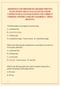 ORTHOTICS AND PROSTHETICS BOARDS WRITTEN  EXAM NEWEST 2026 ACTUAL EXAM TEST BANK&vert;  COMPLETE REAL EXAM QUESTIONS AND CORRECT  VERIFIED ANSWERS&sol; ALREADY GRADRED A&plus; &lpar;MOST  RECENT&excl;&excl;&rpar; 