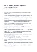 MSSC Safety Practice Test with Accurate Solutions