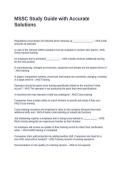 MSSC Study Guide with Accurate Solutions
