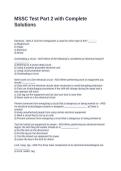 MSSC Test Part 2 with Complete Solutions