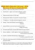&lpar;2026&sol;2027&rpar; Molecular Cell Exam 1 With Questions & Answers &lpar;topGraded A&plus;&rpar;