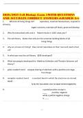2026&sol;2027 Cell Biology Exam 1WITH QUESTIONS AND ACCURATE CORRECT ANSWERS &lpar;GRADED A&plus;&rpar;