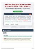 NHA Certified Billing and Coding Specialist &lpar;CBCS&rpar; Study Guide 3&period;1 40&plus; &lpar;Latest 2026 Edition&rpar; 100&percnt; Verified Q&A &plus; Answer Key Solutions