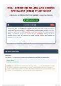 NHA - Certified Billing and Coding Specialist &lpar;CBCS&rpar; Study Guide 150&plus; &lpar;Latest 2026 Edition&rpar; 100&percnt; Verified Q&A &plus; Answer Key Solutions