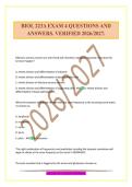 BIOL 223A EXAM 4 QUESTIONS AND ANSWERS&period; VERIFIED 2026&sol;2027&period;