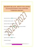 SHADOWHEALTH HEENT TINA JONES EXAM QUESTIONS AND ANSWERS&period; VERIFIED 2026&sol;2027&period;