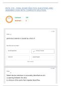 PATH 370 - FINAL EXAM PRACTICE QUESTIONS AND ANSWERS 2026 WITH COMPLETE SOLUTION&period;