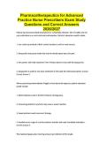 Pharmacotherapeutics for Advanced Practice Nurse Prescribers Exam Test Bundle 2026&sol;2027