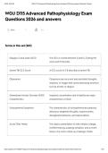 WGU D115 Advanced Pathophysiology Exam Questions 2026 and answers