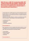 NBRC TMC Exam-Y&comma; NBRC TMC Test Bank Exam 2026 -2027  COMPLETE QUESTIONS AND CORRRECT ANSWERSMost  Recent Exam Actual Complete Real Exam Questions And  Correct Answers &lpar;Verified Answers&rpar; Already Graded A&plus; &vert;  Guaranteed Success&excl;&excl; Newest Exam