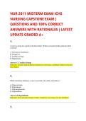 NUR 2811 MIDTERM EXAM ICHS NURSING CAPSTONE EXAM &vert; QUESTIONS AND 100&percnt; CORRECT ANSWERS WITH RATIONALES &vert; LATEST UPDATE GRADED A&plus;