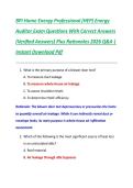 BPI Home Energy Professional &lpar;HEP&rpar; Energy  Auditor Exam Questions With Correct Answers  &lpar;Verified Answers&rpar; Plus Rationales 2026 Q&A &vert;  Instant Download Pdf 