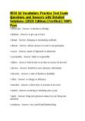 HESI A2 Vocabulary Practice Test Exam Questions and Answers with Detailed Solutions &lpar;2026 Edition&rpar; &vert; Verified &vert; 100&percnt; Pass