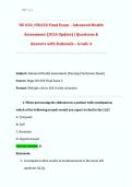 NU650 Midterm & Final Exams Advanced Health Assessment &vert; COMPLETE STUDY PACK