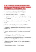 IICRC CCT Carpet Cleaning Technician Exam Questions and Answers with Detailed Solutions &lpar;2026 Edition&rpar; &vert; Verified &vert; 100&percnt; Pass