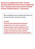 Ostomy Care Updated Script 2026 &ndash; Practice  Nursing &vert;&vert; Most Recent Exam Actual Complete Real  Exam 1 Questions And Correct Answers &lpar;Verified  Answers&rpar; Already Graded A&plus; &vert; Guaranteed
