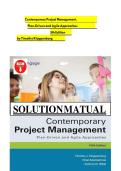 Solutions for Contemporary Project Management&comma; Plan-Driven and Agile Approaches&comma; 5th Edition by Kloppenborg &lpar;1&rpar;