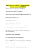 Maryville Pharm Exam 3 Questions and Correct Answers 2026&sol;2027