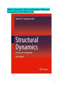 Solution Manual for Structural Dynamics&colon; Theory and Computation &lpar;6th Edition&rpar; by Mario Paz & Young Hoon Kim &ndash; Complete Step-by-Step Solutions 2026