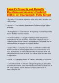 Exam Fx-Property and Casualty Questions and Answers &lpar;Updated 2026&rpar; &vert; A&plus; Guaranteed &vert; Fully Solved