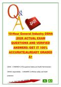 OSHA 10-Hour General Industry &lpar;OSHA10-GI&rpar; 2026 &ndash; 120 Exam Questions & Answers on PPE&comma; Fall Protection&comma; Hazard Communication