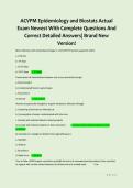 ACVPM Epidemiology and Biostats Actual  Exam Newest With Complete Questions And  Correct Detailed Answers&vert; Brand New  Version&excl; 
