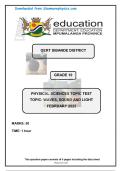 Test &lpar;elaborations&rpar; Physical Sciences 