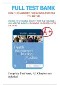 Health Assessment for Nursing Practice 7th Edition &lpar;NURSING&rpar; &ndash; Comprehensive Test Bank with Questions and Answers