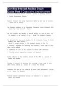 Certified Internal Auditor Study Guide Part 1 Questions and Answers