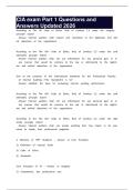 CIA exam Part 1 Questions and Answers Updated 2026