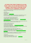 ATI MED SURG PROCTORED EXAM 2026  PART A REAL EXAM 200 QUESTIONS AND  CORRECT DETAILED ANSWERS WITH  RATIONALES &lpar;VERIFIED ANSWERS&rpar;