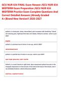 GCU NUR-634  STUGY GUIDE EXAMS  Q&A 