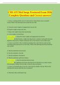 CMS ATI Med Surge Proctored Exam 2026&vert; Complete Questions and Correct answers