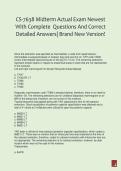 CS-7638 Midterm Actual Exam Newest  With Complete  Questions And Correct  Detailed Answers&vert; Brand New Version&excl;