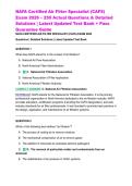 NAFA Certified Air Filter Specialist &lpar;CAFS&rpar; Exam 2026 &ndash; Actual Questions & Detailed Solutions &vert; Latest Updated Test Bank &plus; Pass Guarantee Guide