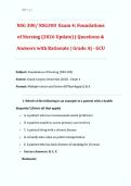 Exam 4&colon; NSG300 &sol; NSG 300 &lpar;Latest 2026 &sol; 2027 Update&rpar; Foundations of Nursing Exam &vert; Questions and Verified Answers &vert; 100&percnt; Correct &vert; Grade A - GCU