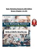 Solution Manual For Basic Marketing Research&comma;10th Edition  Brown &lpar;Chapter 1 to 20&rpar;