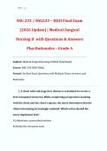 NSG233 &sol; NSG 233 HESI Final Exam 2026 &vert; Medical-Surgical Nursing II &vert; Questions & Answers with Detailed Rationales &vert; Grade A &vert; Med-Surg Nursing & NCLEX-RN&reg; &sol; HESI Prep PDF