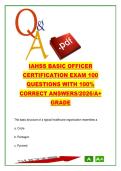 IAHSS Basic Officer Certification Exam 2026 &ndash; 100 Questions & Answers on Healthcare Security&comma; Safety&comma; Emergency Management & Laws &vert; International Association for Healthcare Security and Safety