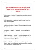 Hartman's Nursing Assistant Care The Basics  Chapter 2 Exam Questions with 100&percnt; Correct  Answers