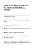 NR326 2026 EXAMPREP PRACTICE SET  SOLUTION QUESTIONS WITH FULL  ANSWERS