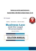 Business Law and the Legal Environment &ndash;  Standard Edition&comma; 10th Edition by Beatty &lpar;Chapter 1 to 44&rpar;