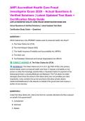 AHFI Accredited Health Care Fraud Investigator Exam 2026 &ndash; Actual Questions & Verified Solutions &vert; Latest Updated Test Bank &plus; Certification Study Guide
