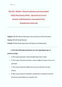 NR668 &sol; NR 668 CEA Final Exam 2026 &vert; Clinical Evaluation and Assessment &vert; Chamberlain University &vert; Questions & Correct Answers with Detailed Rationales &vert; Guaranteed Pass &vert; Advanced Health Assessment & APRN Prep PDF