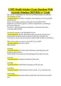 COPE Health Scholars Exam Questions With  Accurate Solutions 20252026 A&plus; Grade 