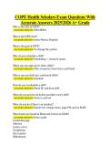 COPE Health Scholars Exam Questions With  Accurate Answers 20252026 A&plus; Grade 