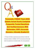 Paramedic FISDAP Final Exam 2026 &ndash; 200 Questions & Answers with Rationales on Emergency Care&comma; Cardiology&comma; Trauma & Airway Management