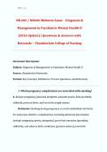NR606 &sol; NR 606 Midterm Exam 2026 &vert; Diagnosis & Management in Psychiatric Mental Health II &vert; Chamberlain University &vert; Questions & Answers with Detailed Rationales &vert; PMHNP &vert; Psychiatric Diagnosis & Psychopharmacology PDF